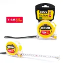 Flexómetro 7.5M Transparente Cinta Blanca Doble Cara