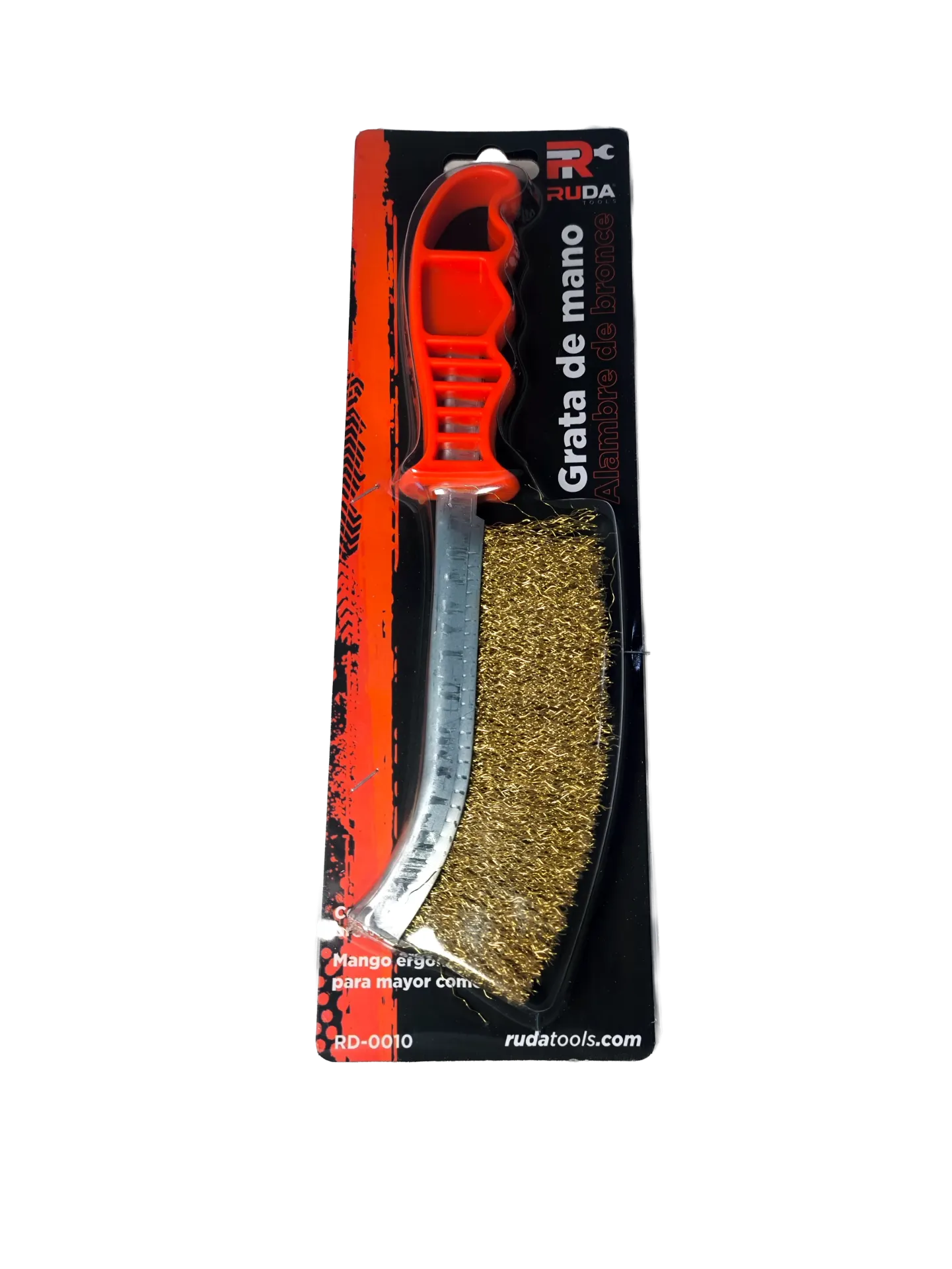 Cepillo de Alambre Grata Bronce RUDA Mango Plástico