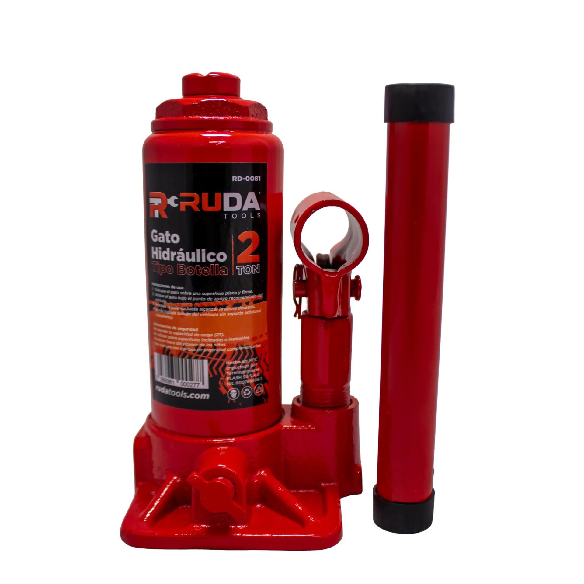 [2956961000277] Gato Hidráulico Tipo Botella 2 Ton RUDA