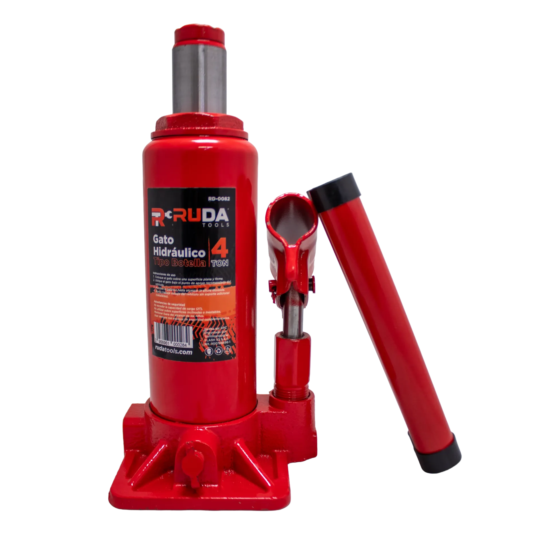 [2956961000284] Gato Hidráulico Tipo Botella 4 Ton RUDA RD-0082