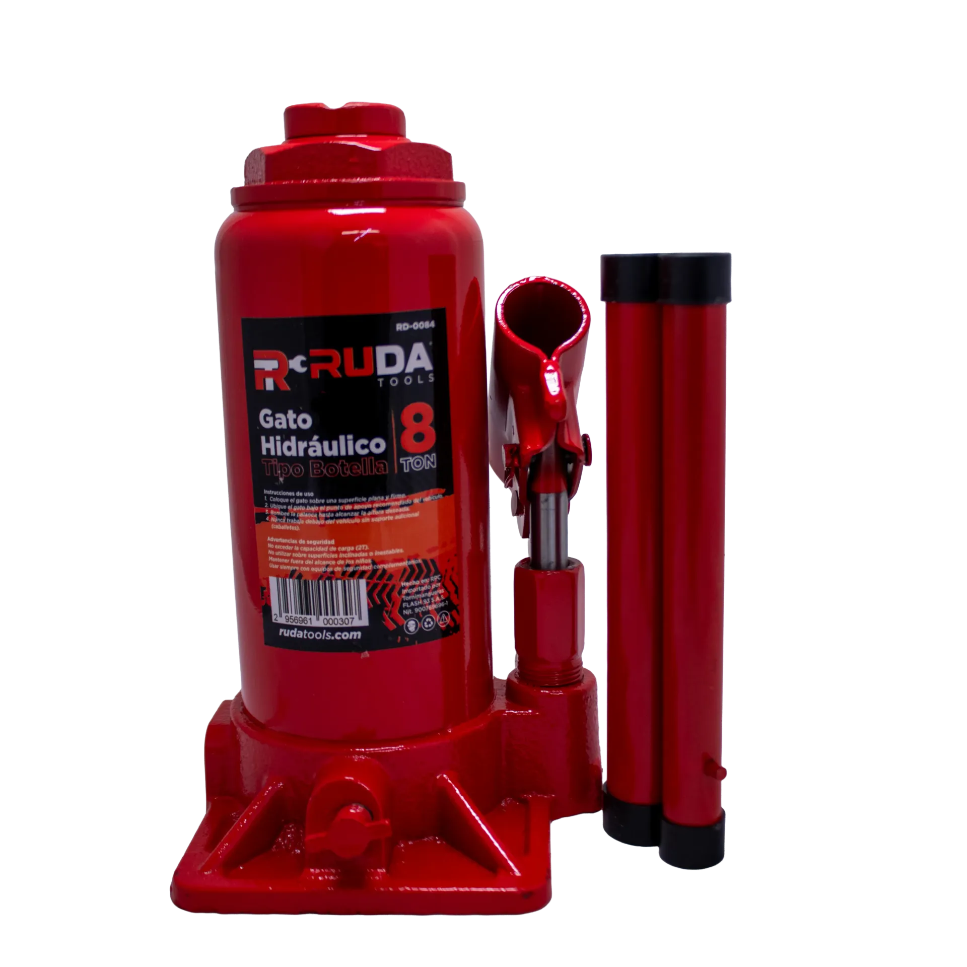 Gato Hidráulico Tipo Botella 8 Ton RUDA