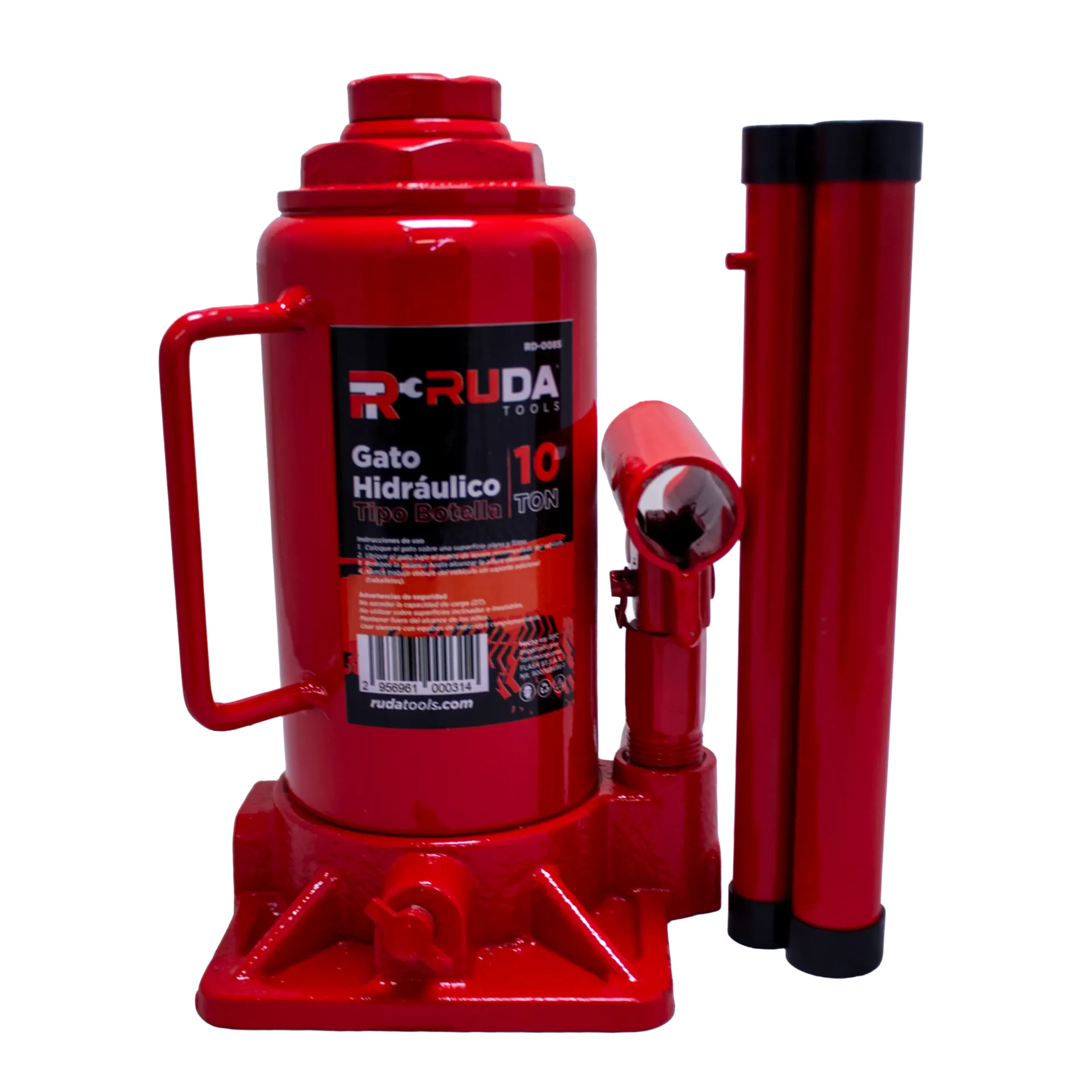 [2956961000314] Gato Hidráulico Tipo Botella 10 Ton RUDA
