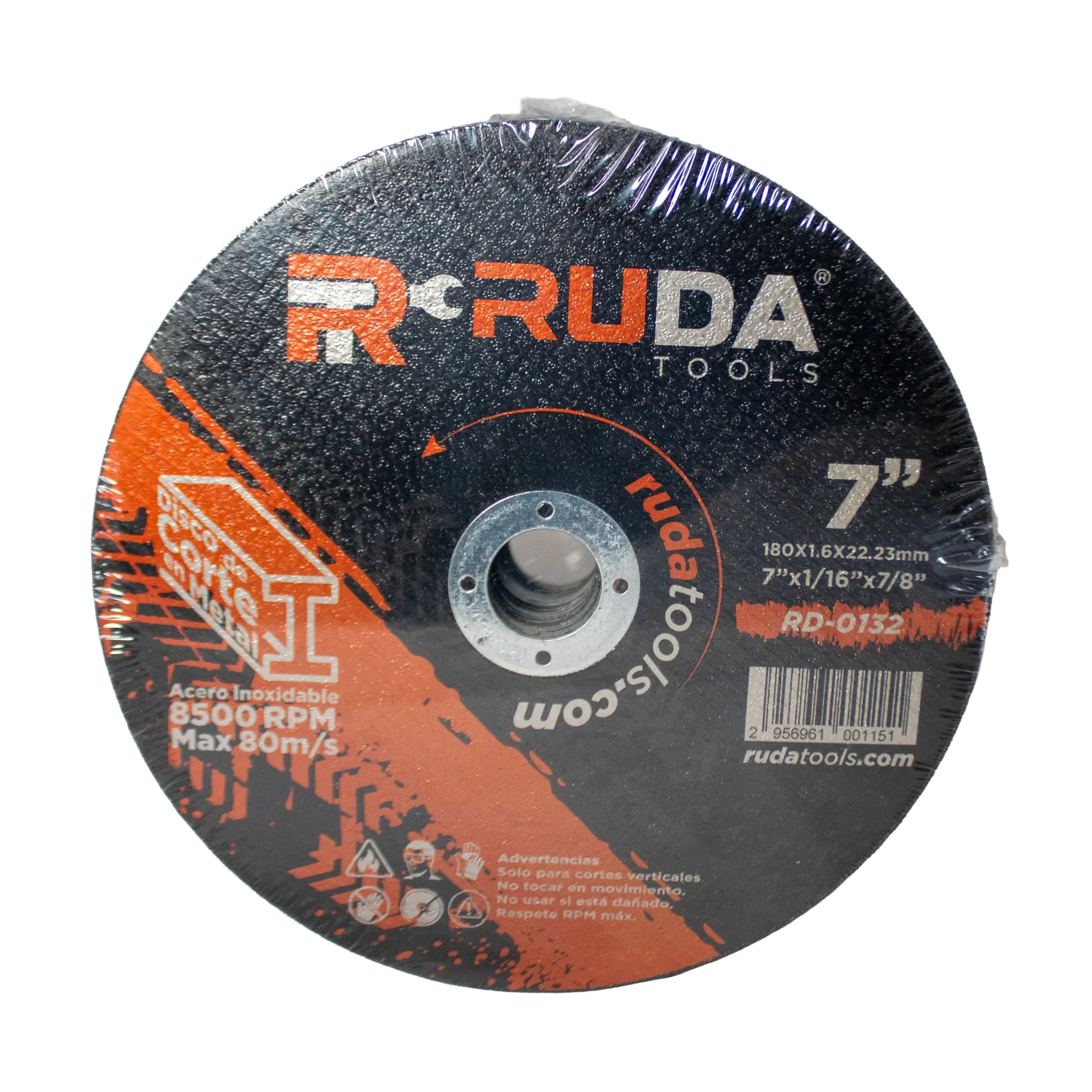 Disco Corte Metal 7x1/16x7/8 RUDA X 50 UND