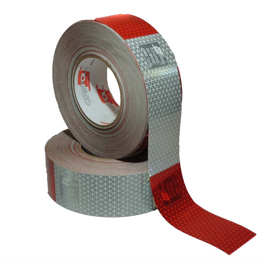[0054721M] Cinta reflectiva rojo/blanco ORAFOL x 45,7 m