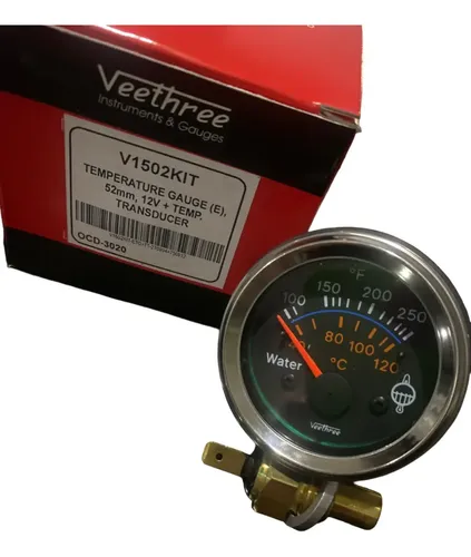 Reloj temporizador de aceite eléctrico 12V 40-150 VEETHREE negro
