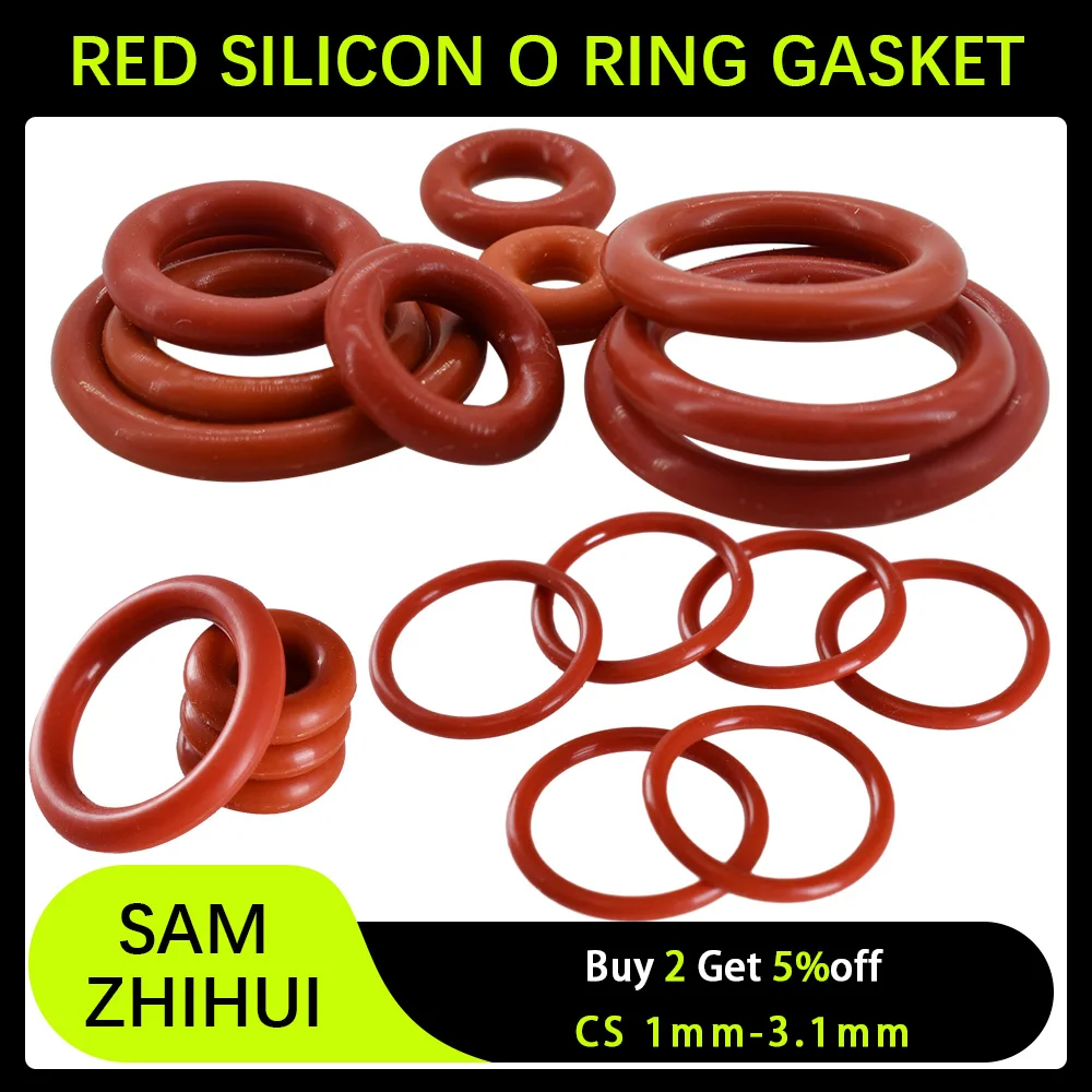 O'Ring de silicona roja 020