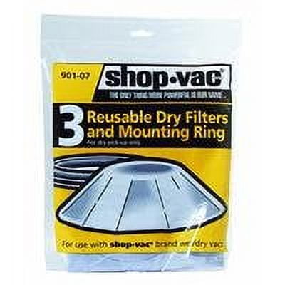 [026282360137] Filtro seco reutilizable Shop Vac 9010700 paquete x 3