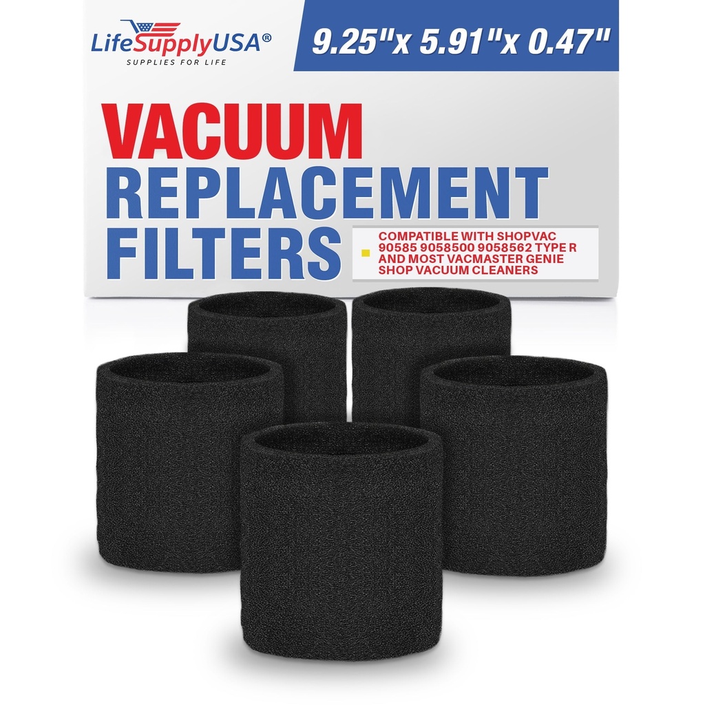 [026282360649] Filtro suave de espuma para aspiradora tipo comercial Shop Vac 9058500