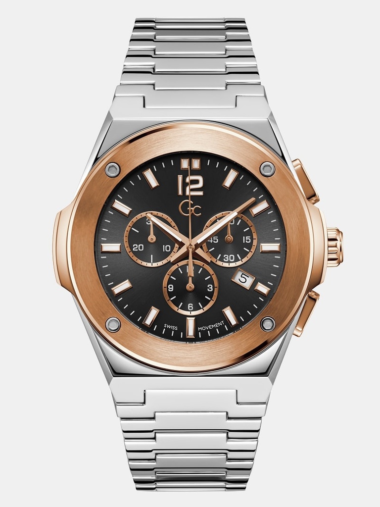 [03179] Reloj de Gas Cromado y Blanco