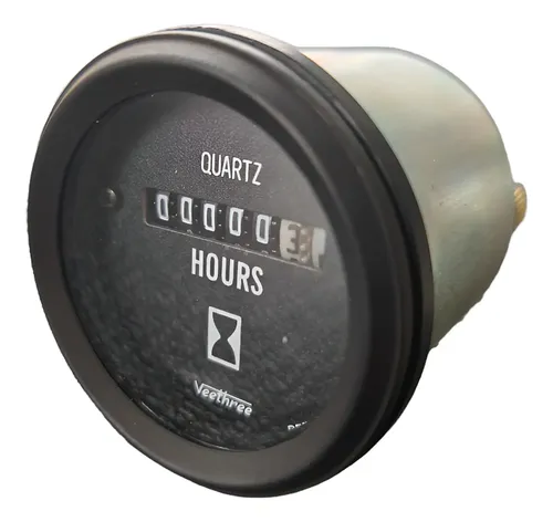 Horómetro eléctrico 12-28V aro negro VEETHREE