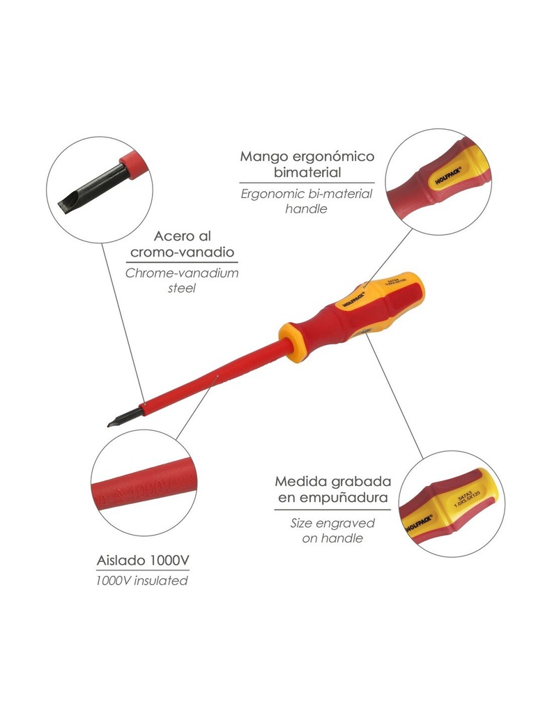 [042526909467] Destornillador Aislado Plano 1000V IRWIN