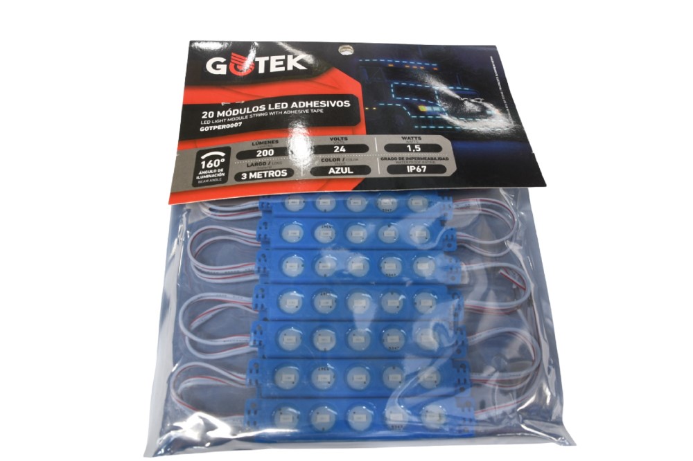 Regleta LED ModuloX20 -24V Azul
