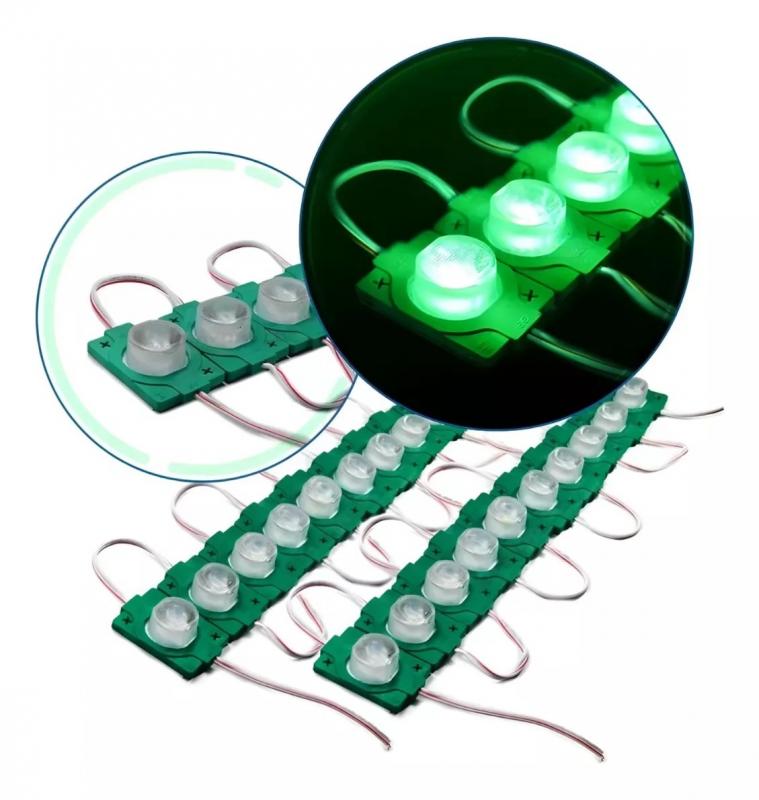 Bombillo techo módulo 3 LED 24V verde