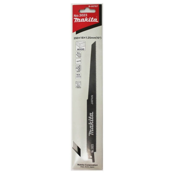 [088381420129] Segueta Sierra Sable Makita 9" X 10 TPI para Madera y Clavos, Aluminio (5 pzas)