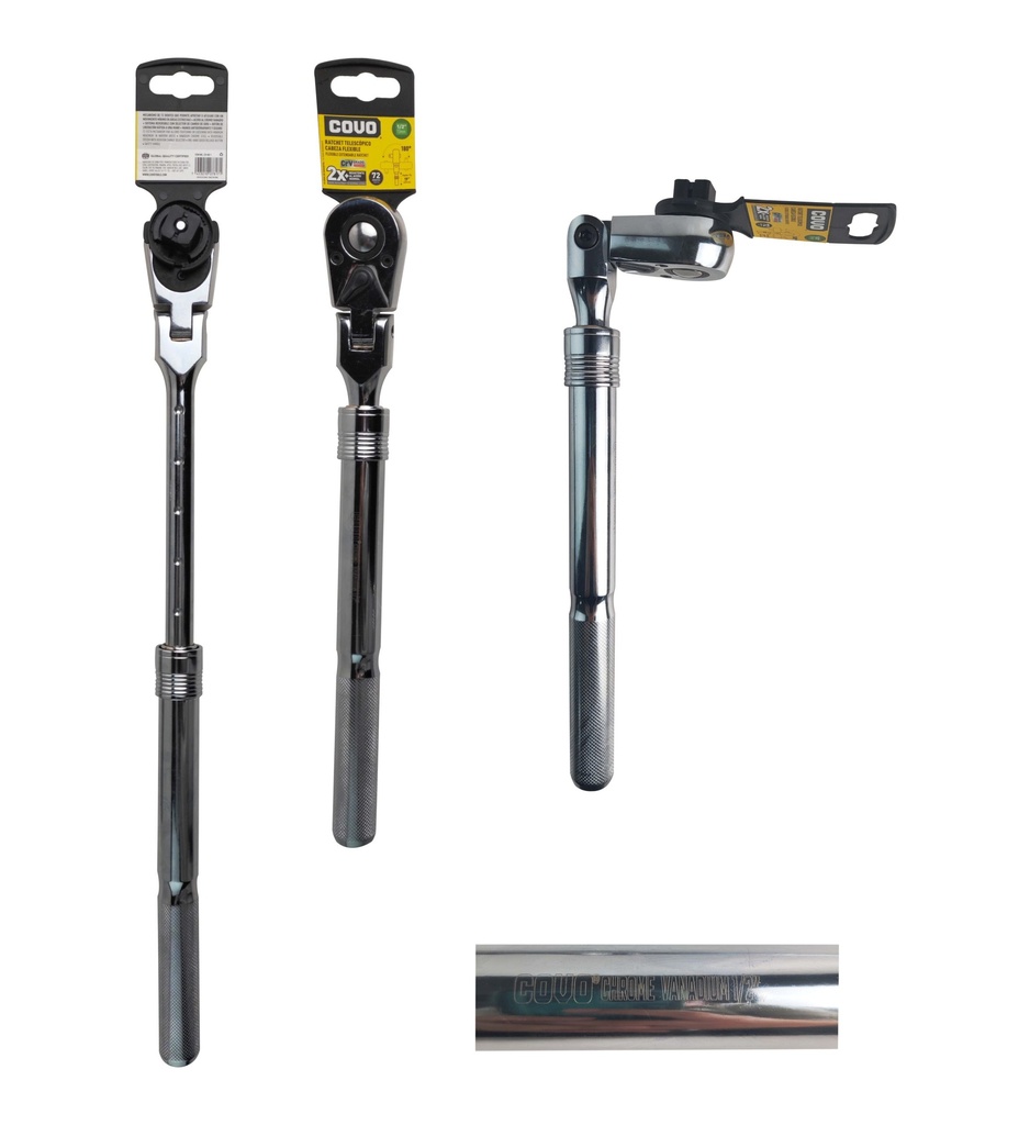 RATCHET TELESCÓPICO CABEZA FLEXIBLE 1/2"