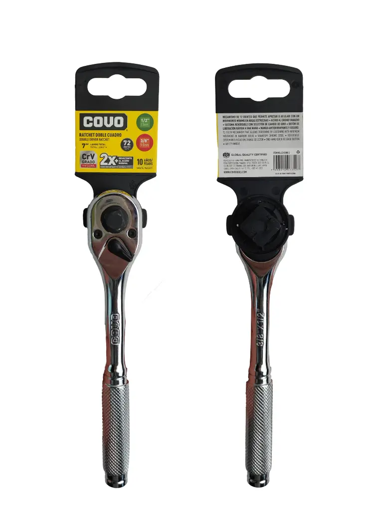 RATCHET DOBLE CUADRADO LARGO 7"