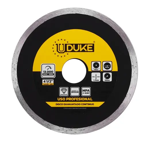 [(HT0580)(7841)] DISCO DIAMANTADO CONTINUO UDUKE 4 1/2"