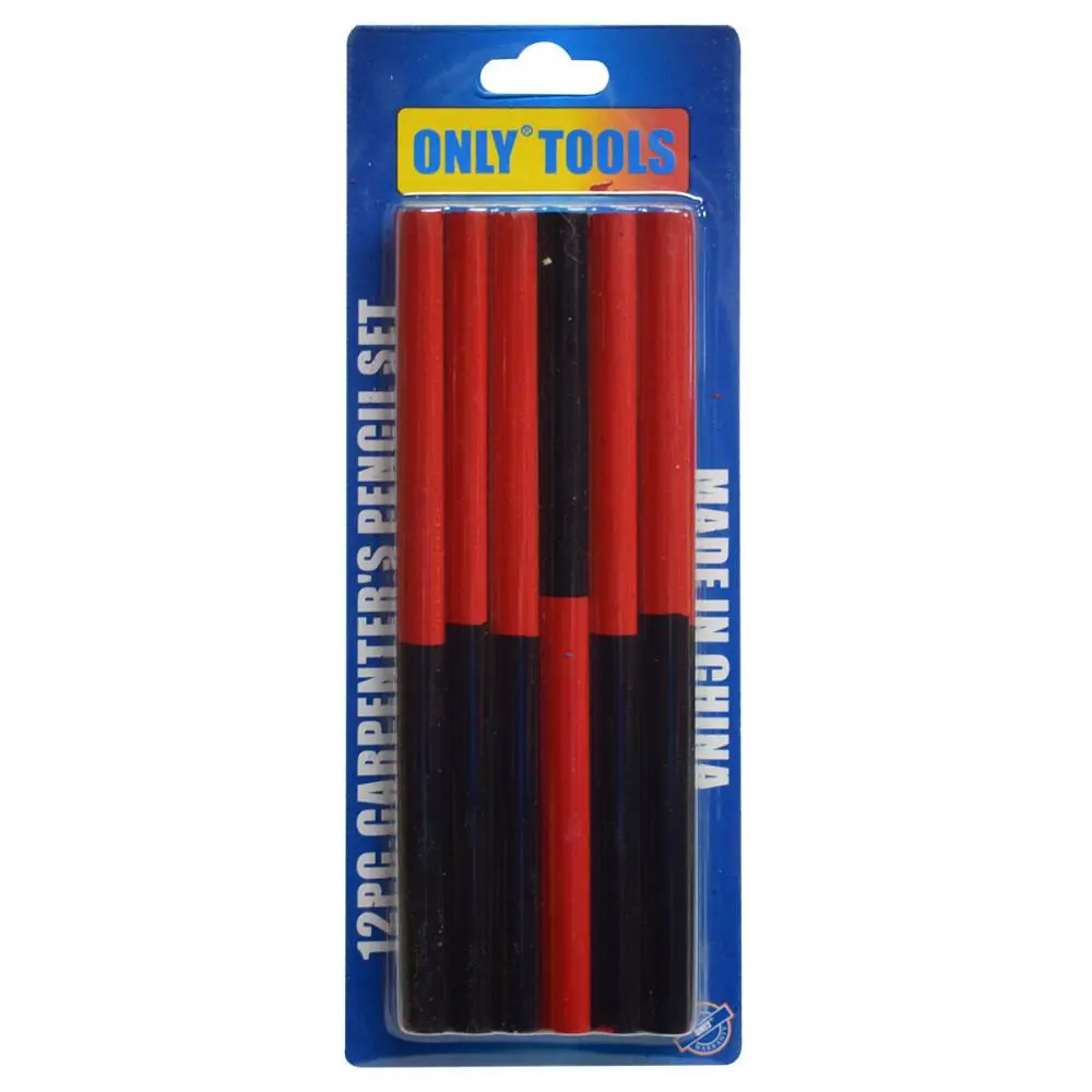 [HT1061] LÁPIZ CARPINTERÍA BICOLOR BLÍSTER X 12 UND