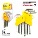 JUEGO DE LLAVES TORX 7 PZS HEXAGONAL