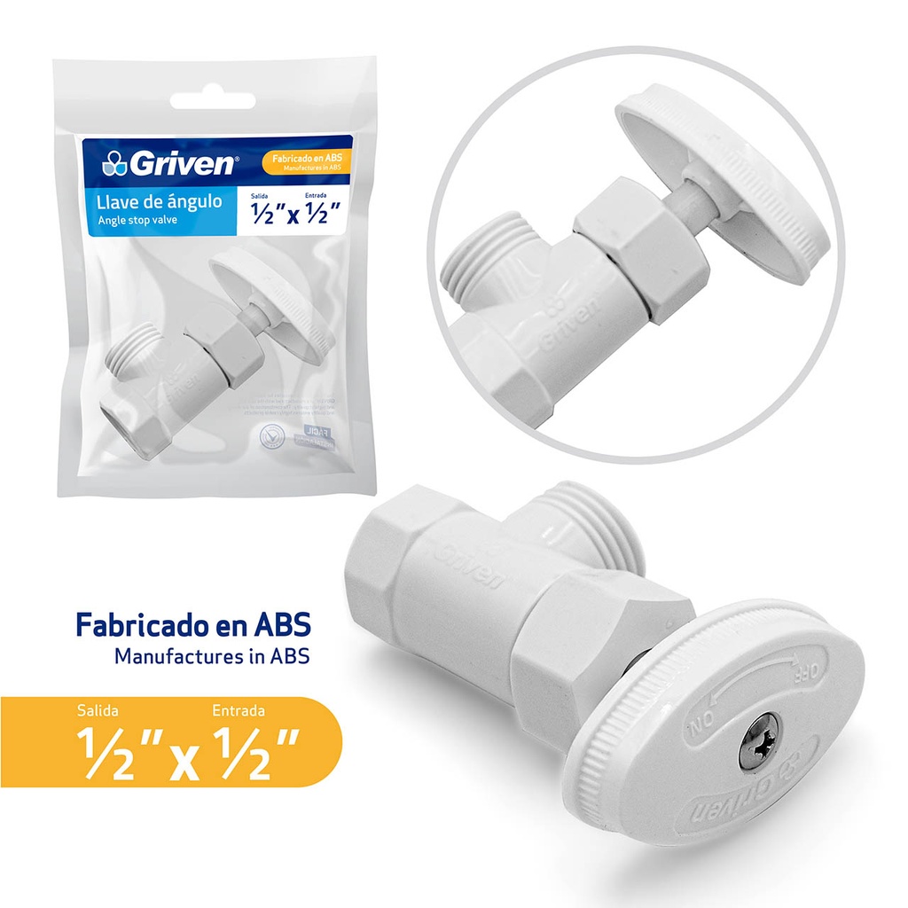 LLAVE DE ÁNGULO 1/2" X 1/2"