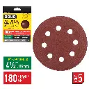 DISCOS PARA LIJADORA ROTO-ORBITAL 4-1/2" GRANO 180 X 5 UNDS.