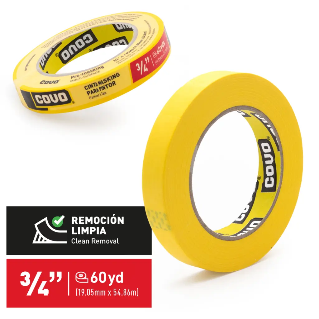 CINTA ADHESIVA MASKING PARA PINTOR 3/4"