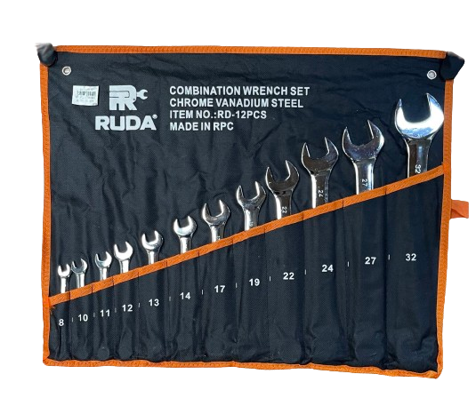JUEGO DE LLAVES COMBINADAS 12PCS 8-32MM RUDA