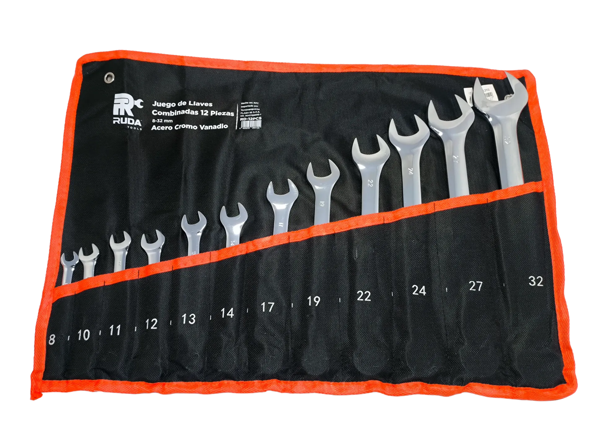 [6920230500122] JUEGO DE LLAVES COMBINADAS 12PCS 8-32MM RUDA