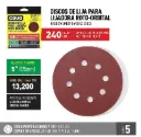 DISCOS PARA LIJADORA ROTO-ORBITAL 4-1/2" GRANO 240 X 5 UNDS