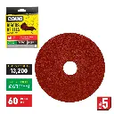 DISCOS DE LIJA PARA ESMERIL 4.5' GRANO 60 x 5 Unds.