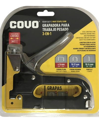 [A02-ST1000] GRAPADORA TRABAJO PESADO 3 EN 1 BLÍSTER