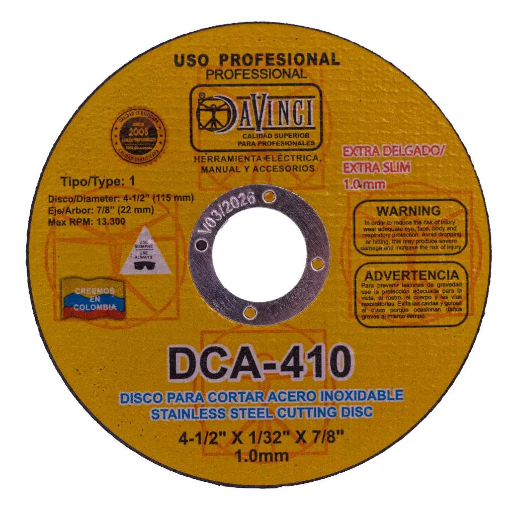 DISCO DE CORTE ACERO INOXIDABLE 4 1/2"