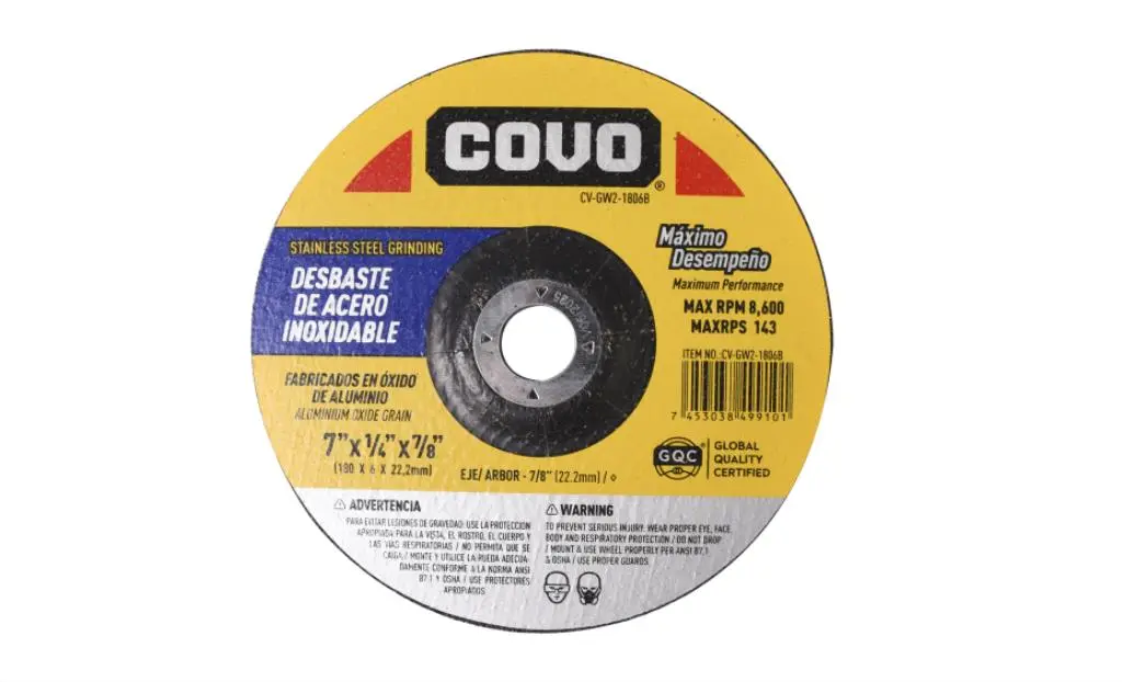 [(CV-GW2-1806B)] DISCO DESBASTE ACERO INOX 7"