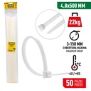 AMARRE NYLON 4.8 x 500MM BLANCO x50 Unds.