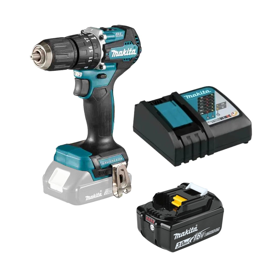 [088381740333] Taladro Percutor Inalámbrico Makita 1/2″ 40Nm 18V Brushless
