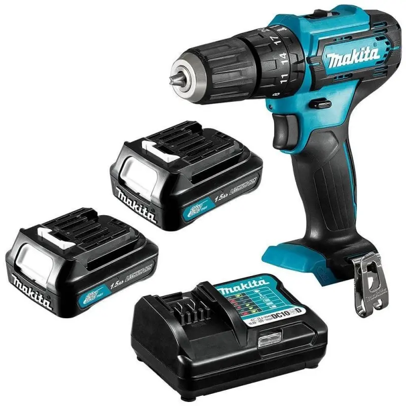 Taladro Percutor Makita 12V CXT + Cargador + 2 Baterías