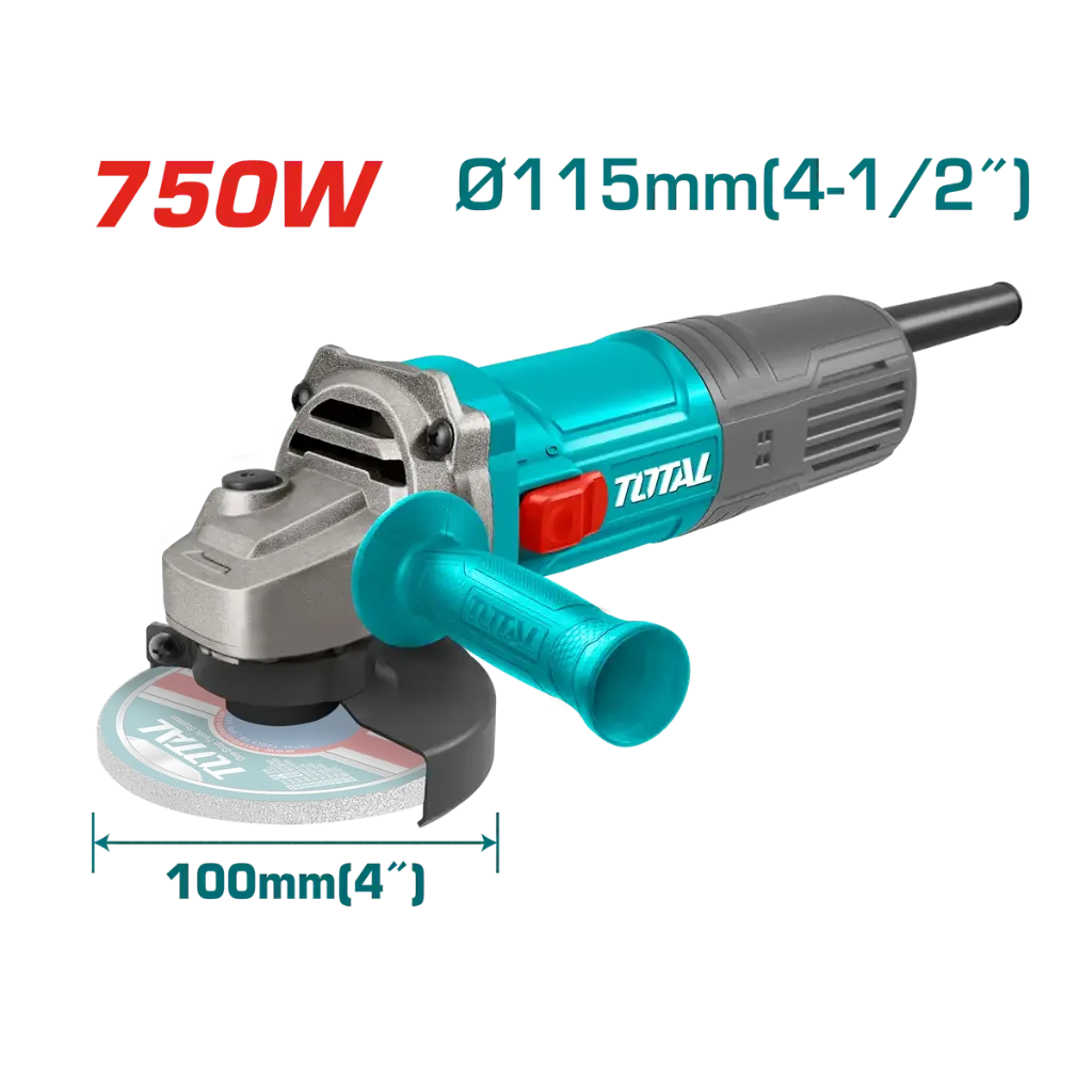 [UTG10711556] Pulidora 4 1/2 710W Total Industrial + Mango Auxiliar