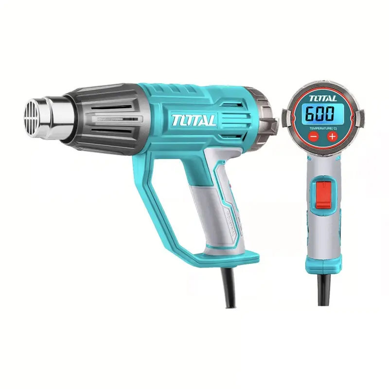 Pistola de Calor TOTAL UTB16056 | 1600W | Pantalla LCD + Kit de Accesorios