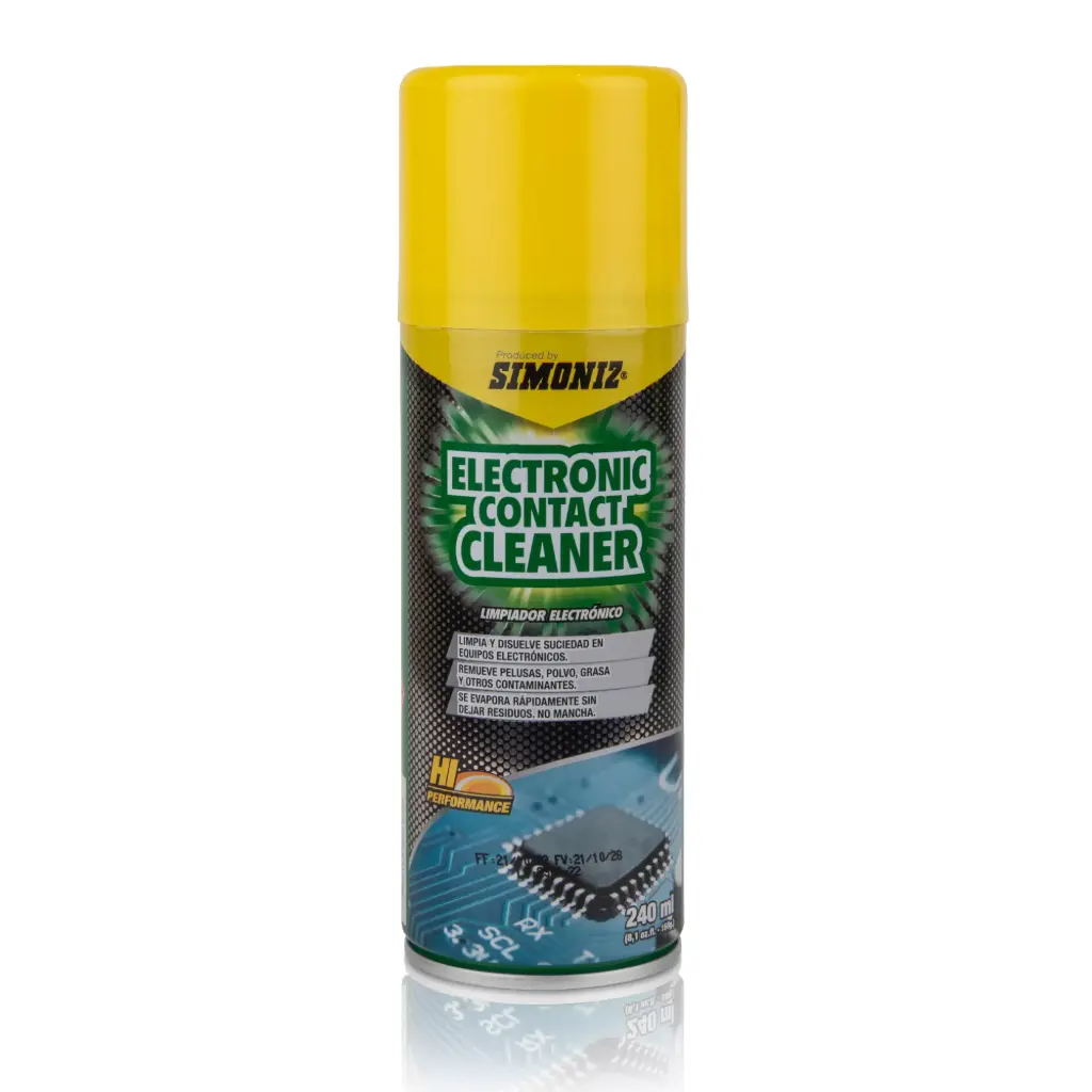Limpiador Electrónico Simoniz 240ml SIM-5250 | Secado Rápido y Sin Residuos