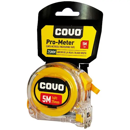 Flexómetro 5M Covo Transparente Doble Cara