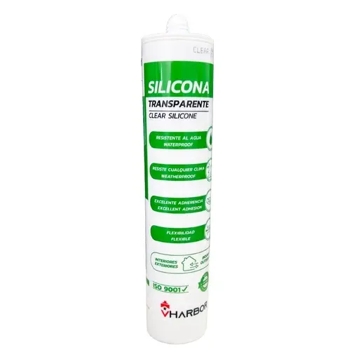 [6977068140846] Silicona Transparente Vharbor 300ml HT3117 – Sellador Multiusos