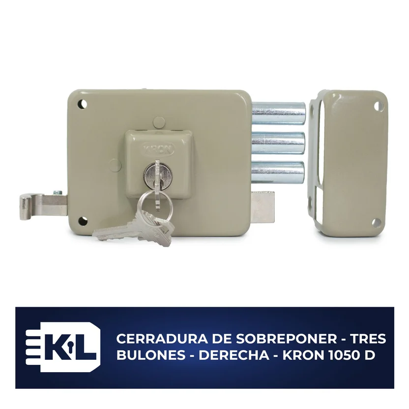 CERR. DE SOBREPONER TRES BULONES DERECHA MARCA KRON