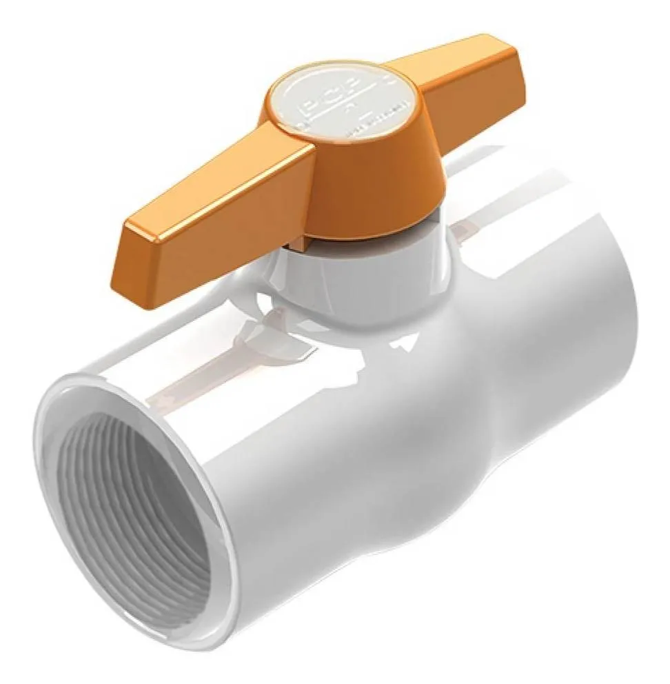VÁLVULA DE BOLA PVC DE 1/2'' PARA ROSCAR LIVIANA