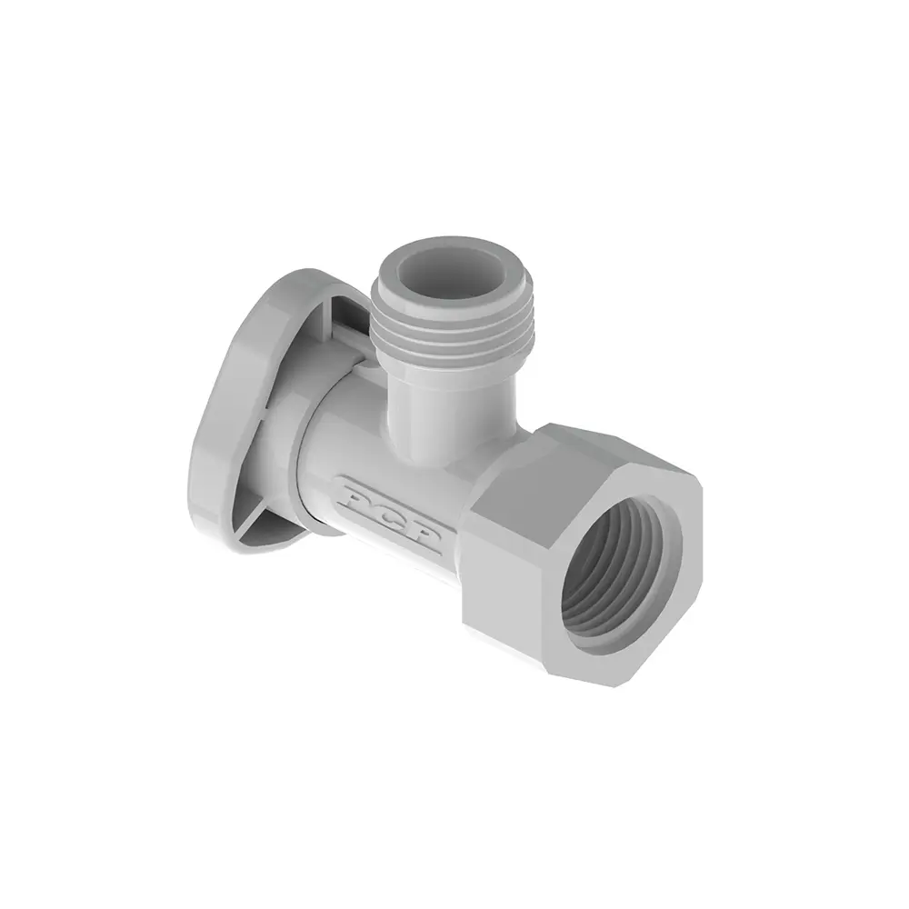 LLAVE ANGULAR MINI DE UNA SALIDA 1/2'' HEMBRA X 1/2'' MACHO NPT 