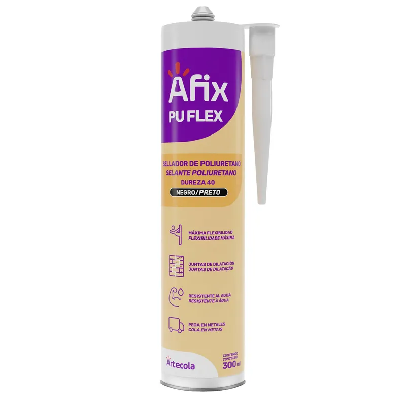 SELLADOR POLIURETANO AFIX NEGRO CARTUCHO X 300 ML