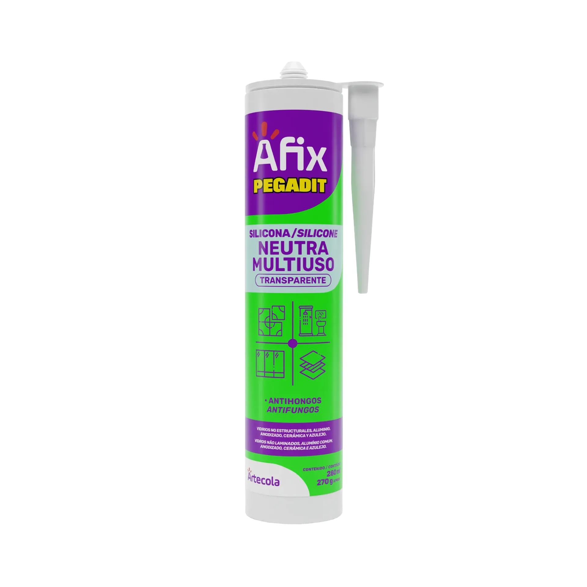 SILICONA NEUTRA AFIX PEGADIT 280ML