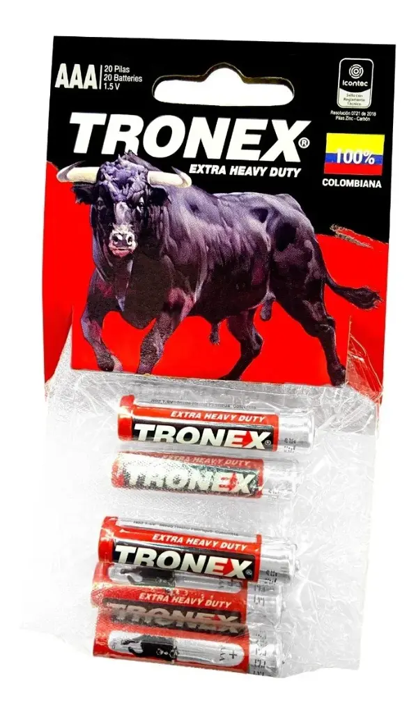 Baterías Tronex AAA 1.5V Manganeso Extra Duración – Pack x20