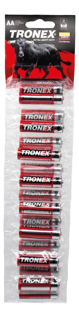 Baterías Tronex AA 1.5V Manganeso Extra Duración – Paquete x20