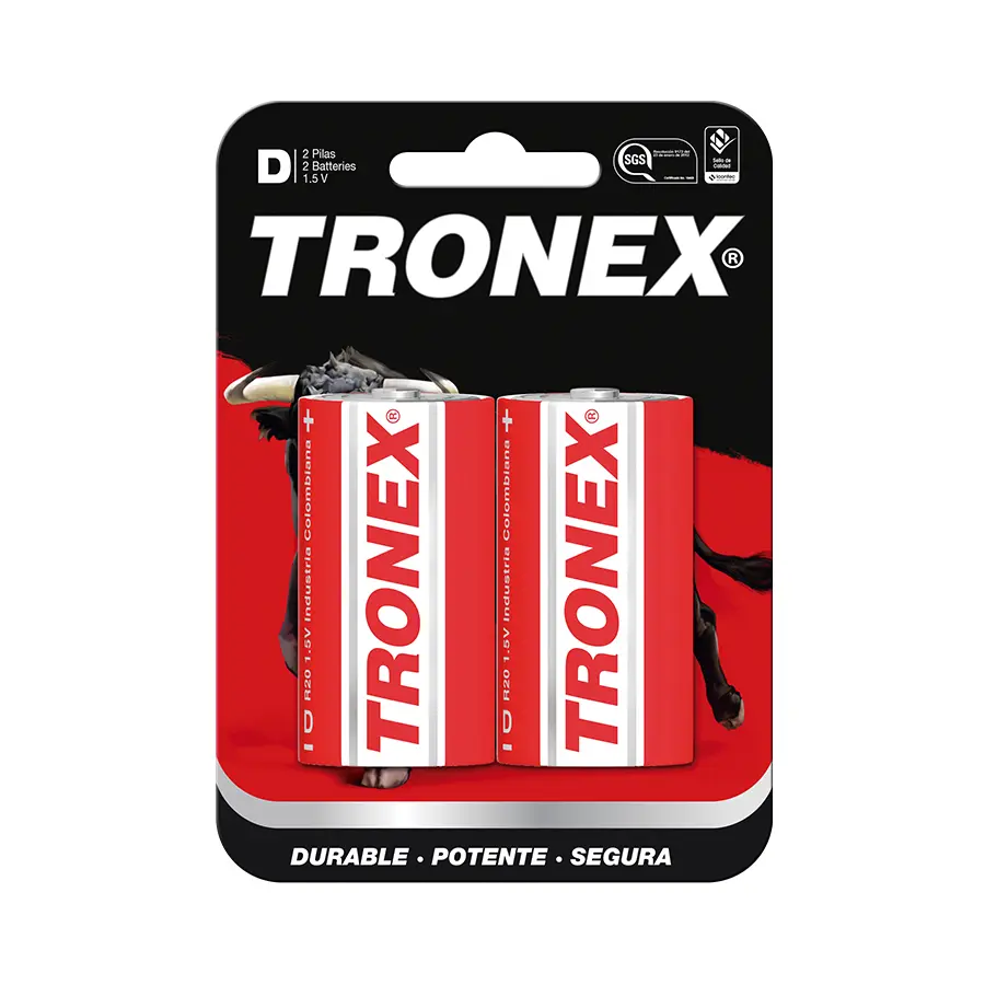 [TRDR20RJBLK180] PILA MANGANESO TRONEX ROJA D BULK 180