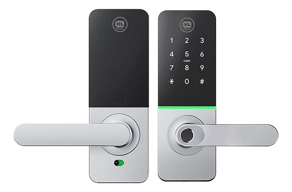 Cerradura Digital CERTUS Plata y Negro Smart Lock con Huella y Wi-Fi